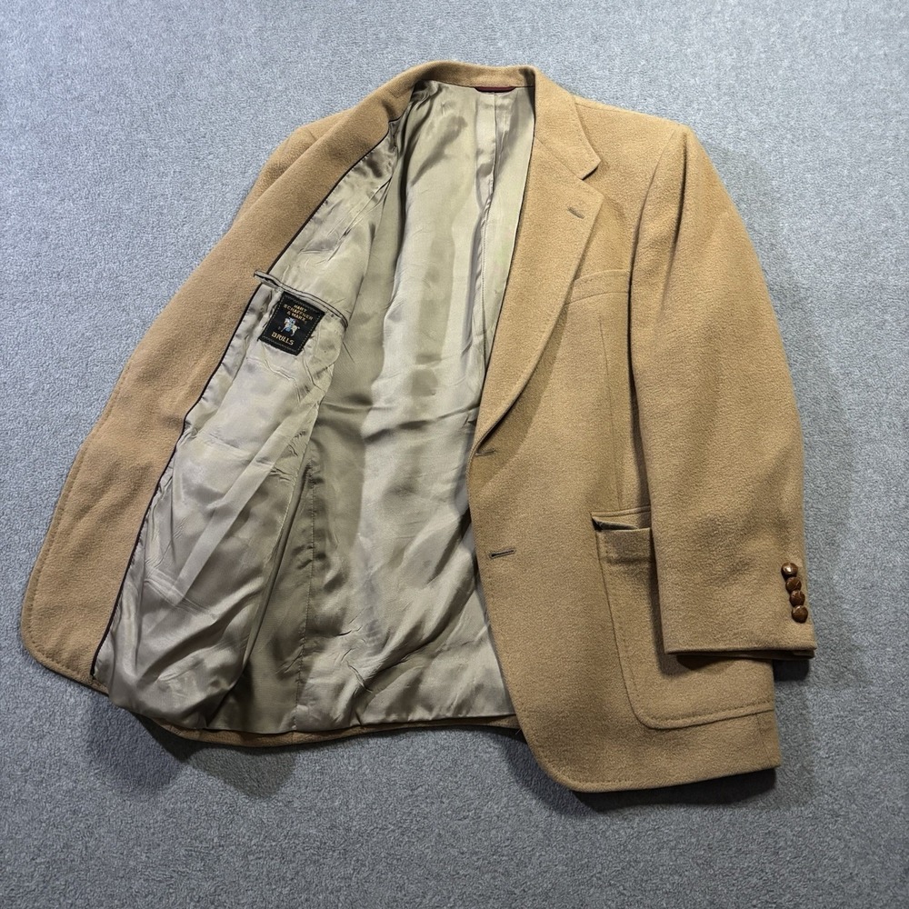 Hart Schaffner Marx Blazer Men's Tan Camel Hair Sport Coat Jacket 42R